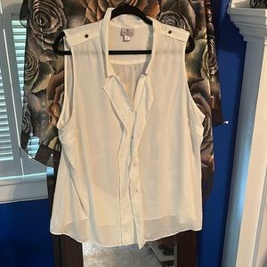 White flowy blouse
